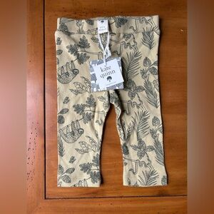 Quinn Kids Beige Animal Print Leggings